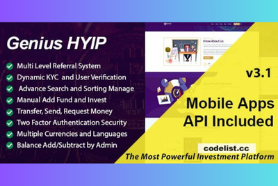 Genius HYIP – All in One Investment Platform – Nulled