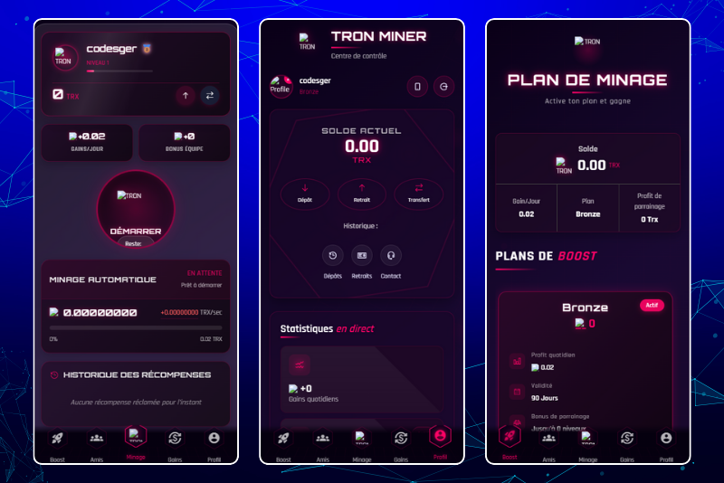 Tron Mining HYIP PHP Script