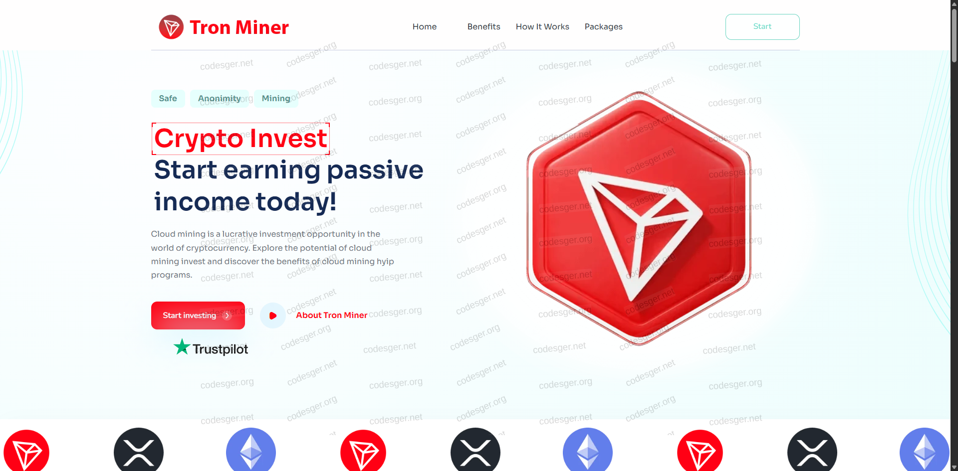 Tron Miner Investment PHP Script