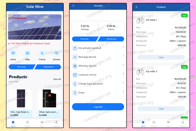 Solar Mine HYIP Investment PHP Script