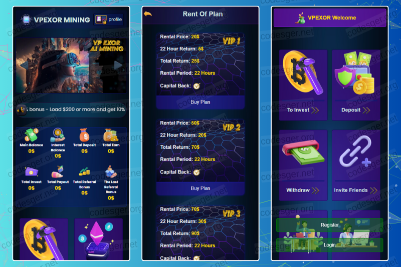 VPEXOR v2 HYIP Investment PHP Script
