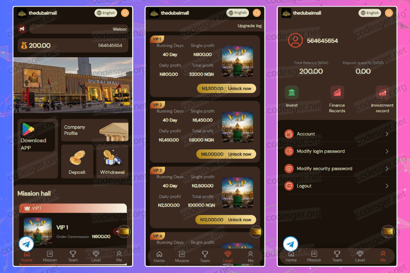 THE DUBAI MALL HYIP Investment PHP Script