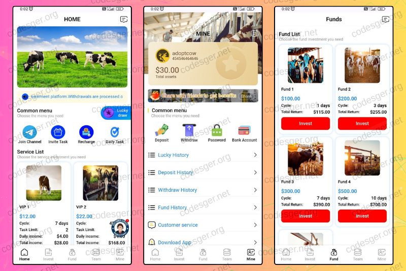 Adoptcow HYIP Investment PHP Script