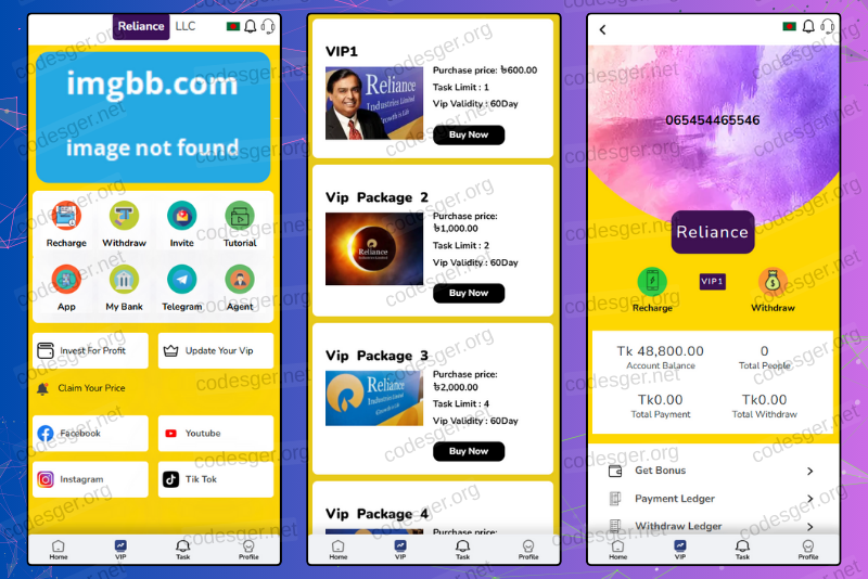 Reliance Industries Limited HYIP Investment PHP Script