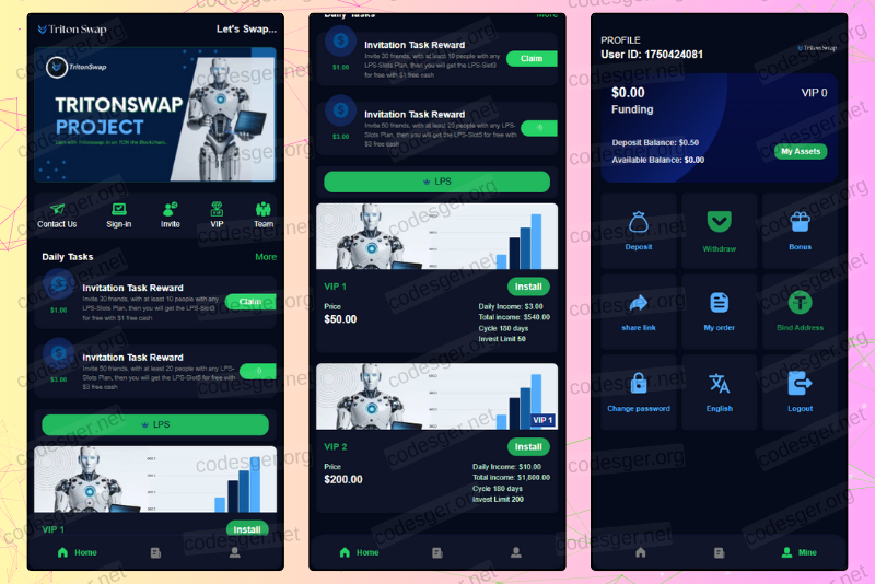 Triton Swap HYIP Investment PHP Script