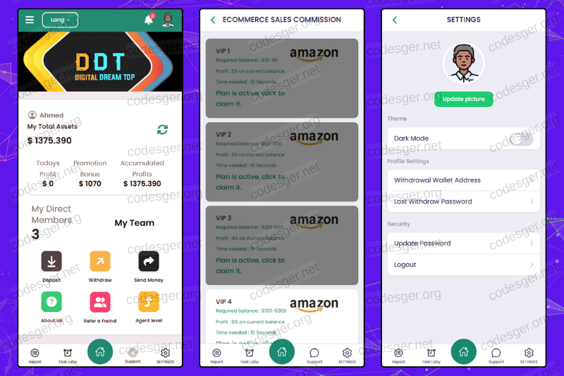 DDT Investment PHP Script