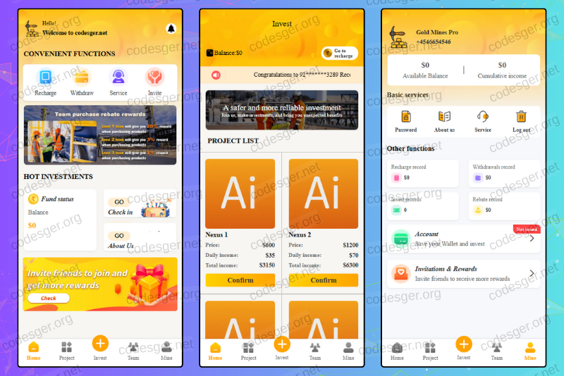 Gold Miner HYIP Investment PHP Script