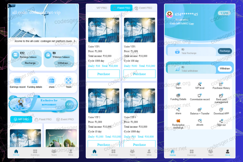 Blue Solar HYIP Investment PHP Script