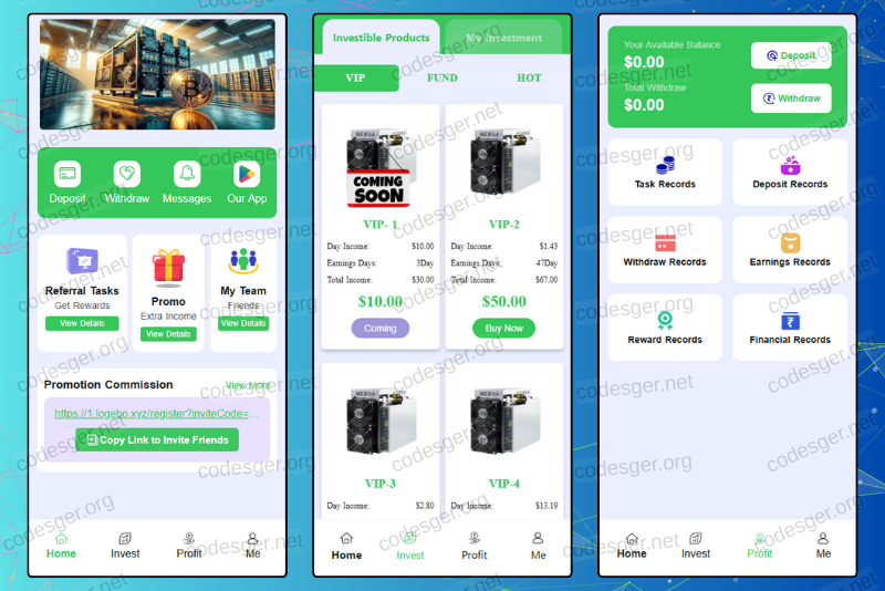 ANT MINER HYIP Investment PHP Script