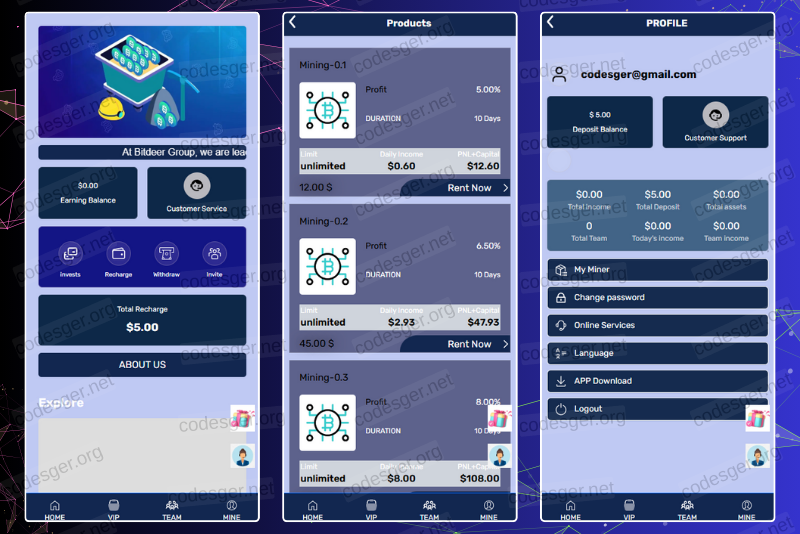 BITDEER MINING HYIP Investment PHP Script