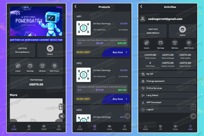 2X Usdt Power Gatex HYIP Investment PHP Script