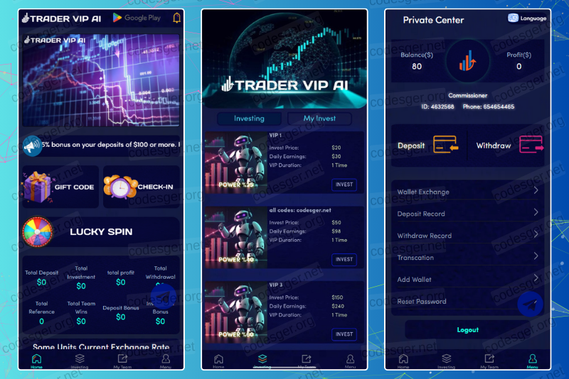 Trader VIP AI HYIP Investment PHP Script