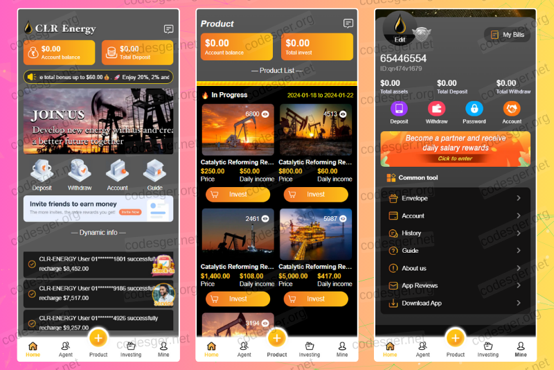 CLR Energy HYIP Investment PHP Script