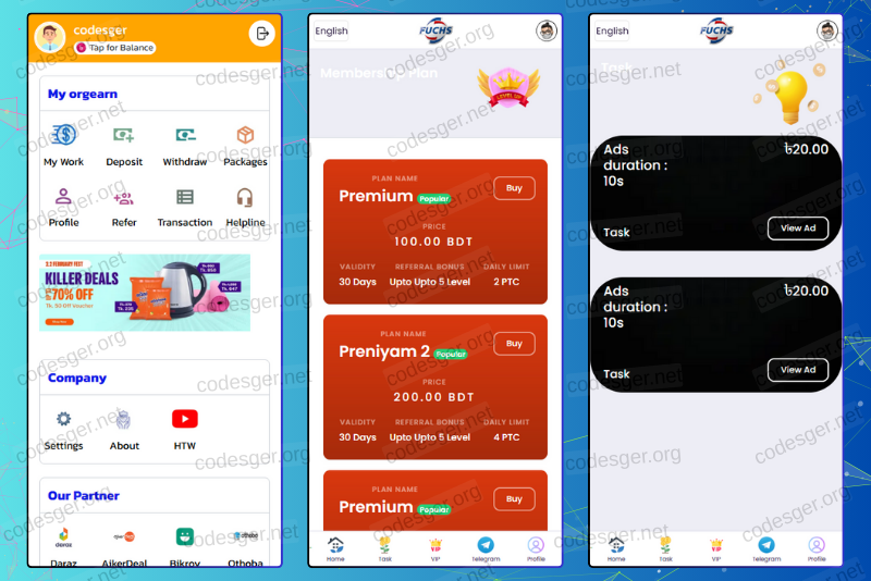 FUCHS Task do Earn HYIP Investment PHP Script