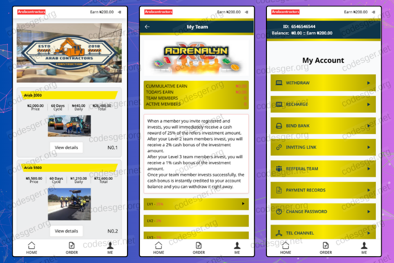 Arab Contractors HYIP Investment PHP Script