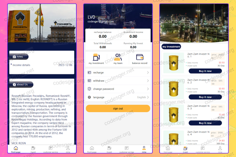 Rosneft HYIP Investment PHP Script