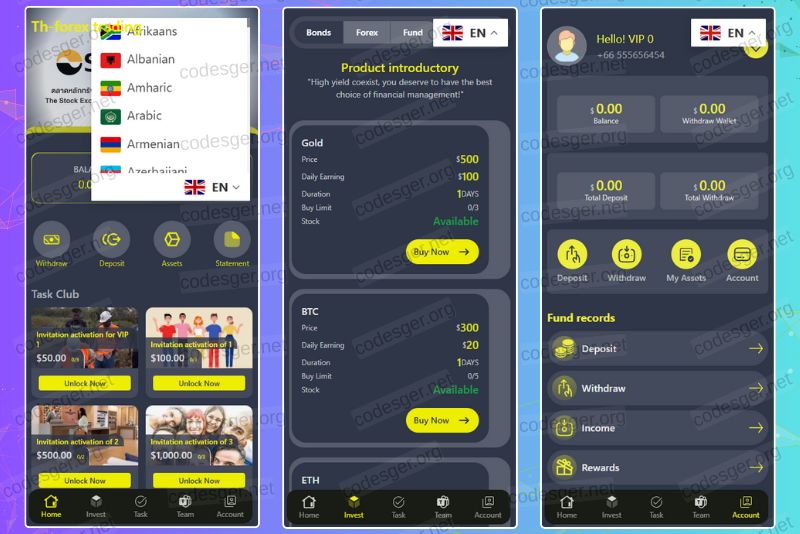 TH-Forex Multi-language Trading HYIP Investment PHP Script