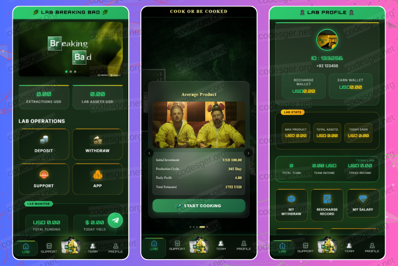 BREAKING BAD HYIP Investment PHP Script