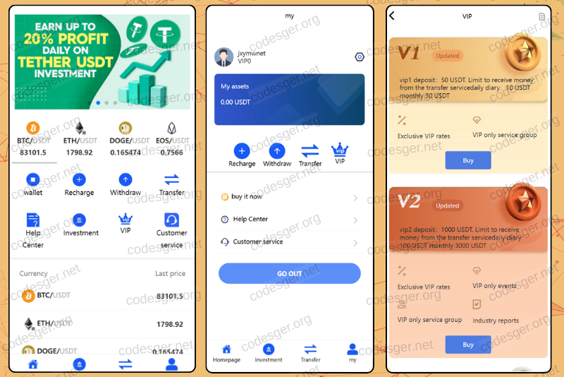 New version of multi-language USDT virtual currency investment and financial management system source code